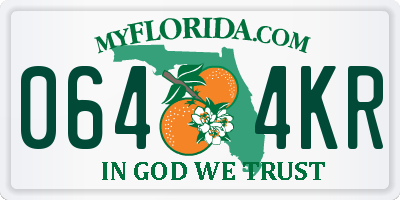 FL license plate 0644KR