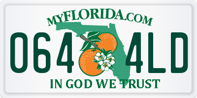 FL license plate 0644LD