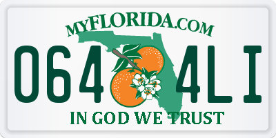 FL license plate 0644LI