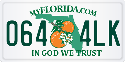 FL license plate 0644LK