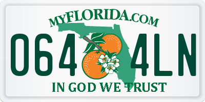 FL license plate 0644LN