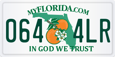 FL license plate 0644LR