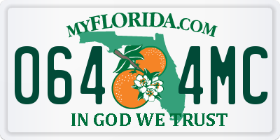 FL license plate 0644MC