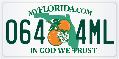 FL license plate 0644ML