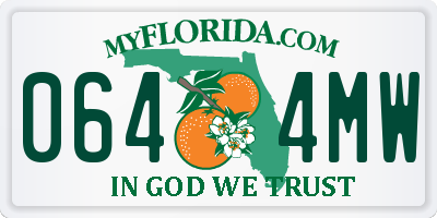 FL license plate 0644MW