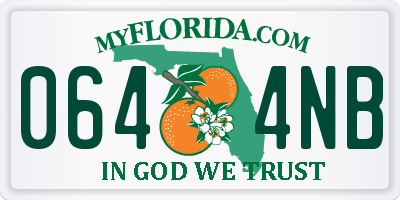 FL license plate 0644NB