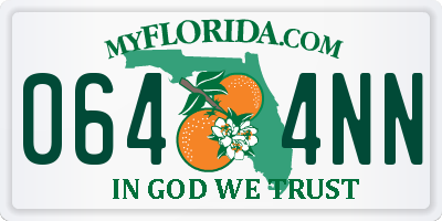 FL license plate 0644NN