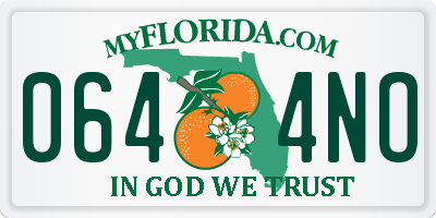 FL license plate 0644NO