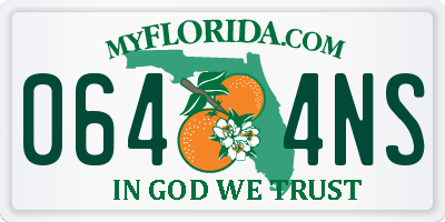 FL license plate 0644NS