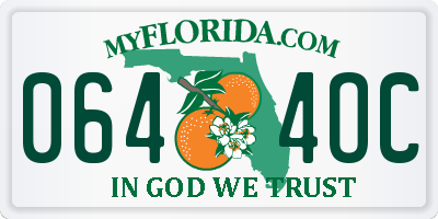 FL license plate 0644OC