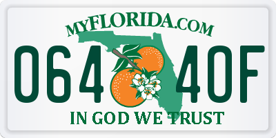 FL license plate 0644OF