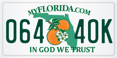 FL license plate 0644OK
