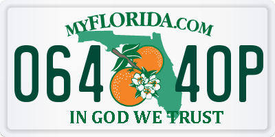 FL license plate 0644OP