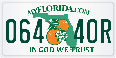 FL license plate 0644OR