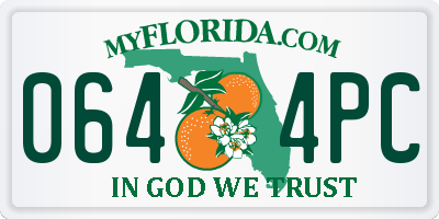 FL license plate 0644PC