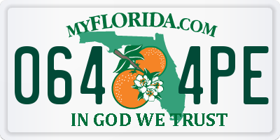 FL license plate 0644PE