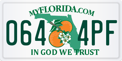 FL license plate 0644PF