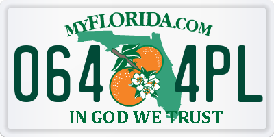 FL license plate 0644PL