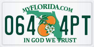 FL license plate 0644PT