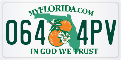 FL license plate 0644PV