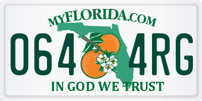 FL license plate 0644RG