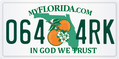 FL license plate 0644RK