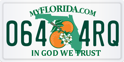 FL license plate 0644RQ