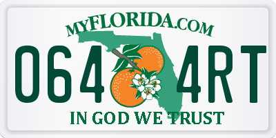 FL license plate 0644RT