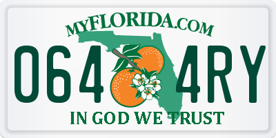 FL license plate 0644RY
