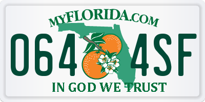 FL license plate 0644SF