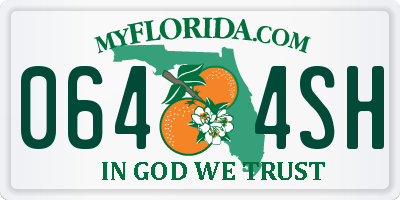 FL license plate 0644SH