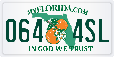 FL license plate 0644SL