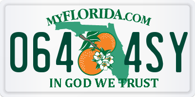 FL license plate 0644SY