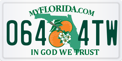 FL license plate 0644TW