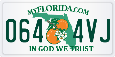 FL license plate 0644VJ