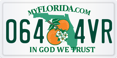 FL license plate 0644VR