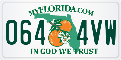 FL license plate 0644VW