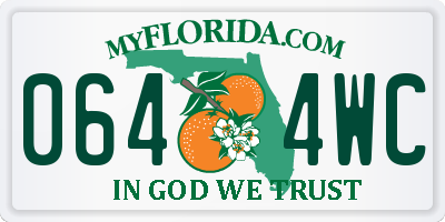 FL license plate 0644WC