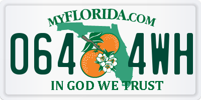 FL license plate 0644WH