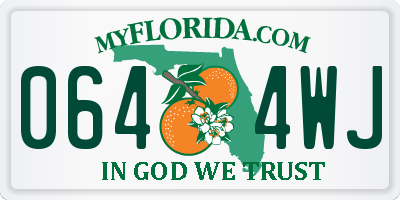 FL license plate 0644WJ