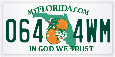 FL license plate 0644WM