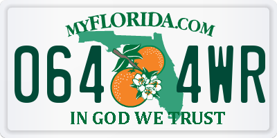 FL license plate 0644WR