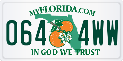 FL license plate 0644WW