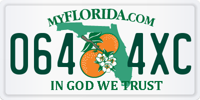 FL license plate 0644XC