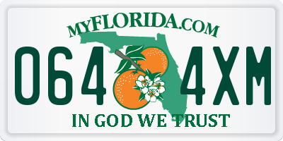 FL license plate 0644XM