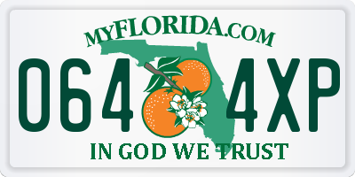 FL license plate 0644XP