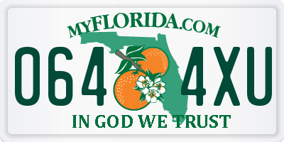 FL license plate 0644XU
