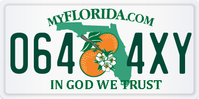 FL license plate 0644XY