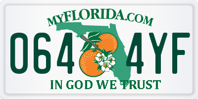 FL license plate 0644YF