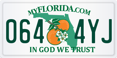 FL license plate 0644YJ